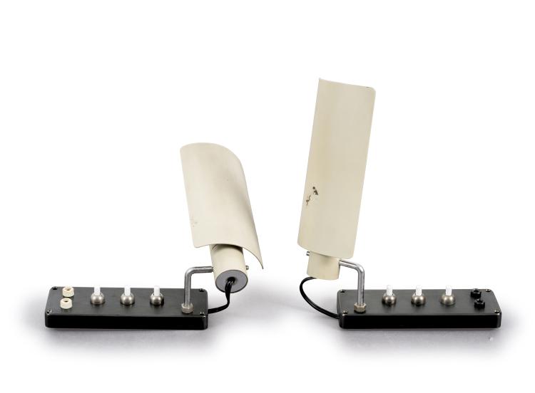 Hauptbild zu Objekt, Zwei Wandappliquen '222' - Variante, 1957, Gino Sarfatti, Arteluce, Mailand, 115C 239