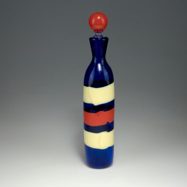 Bild 1 zu Objekt, 'A fasce' bottle and stopper, c1953 , Fulvio Bianconi, Venini & C., Murano, 116B 121