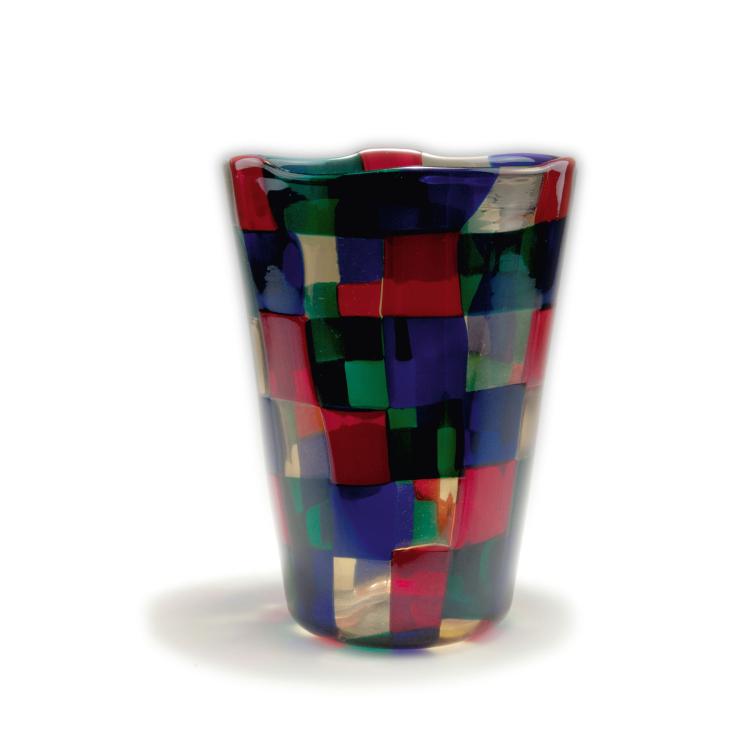 Hauptbild zu Objekt, Vase 'Pezzato', um 1951, Fulvio Bianconi, Venini & C., Murano, 116B 173