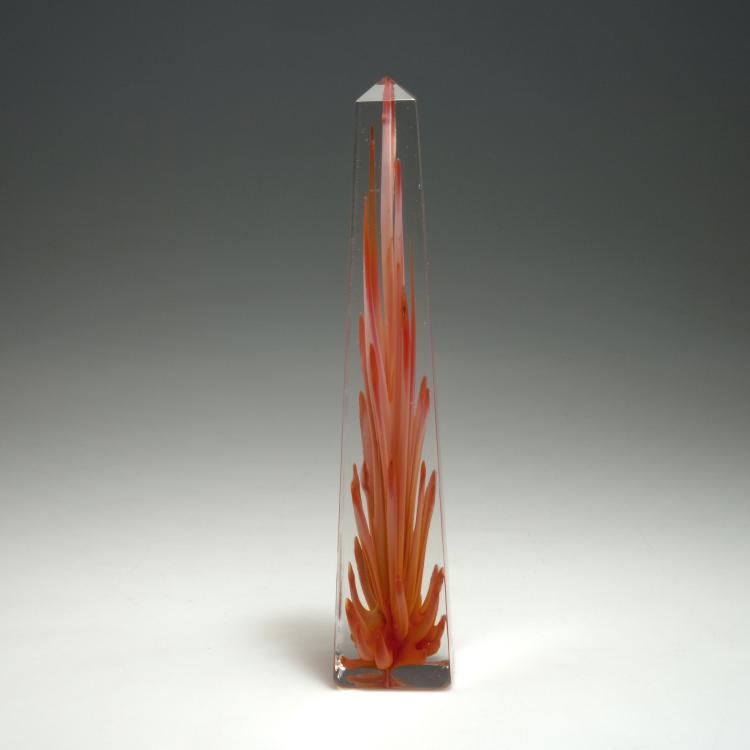 Bild 1 zu Objekt, 'Con fiamma' obelisk, c1948, Fulvio Bianconi, Venini & C., Murano, 116B 91