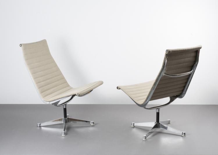 Hauptbild zu Objekt, Zwei Sessel 'Aluminium group', 1958, Fehlbaum, Weil am Rhein, 115C 368