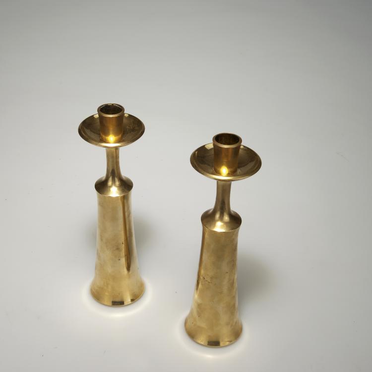 Bild 1 zu Objekt, Zwei Kerzenleuchter, um 1960, Jens Harald Quistgaard, DK Dansk Designs, Kopenhagen, 115A 323