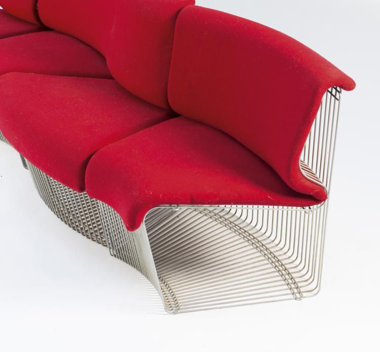 Bild 1 zu Objekt, Vier Sitzelemente 'Pantonova - 100', 1971, Verner Panton, DK Fritz Hansen, Aller&ouml;d, 115A 281