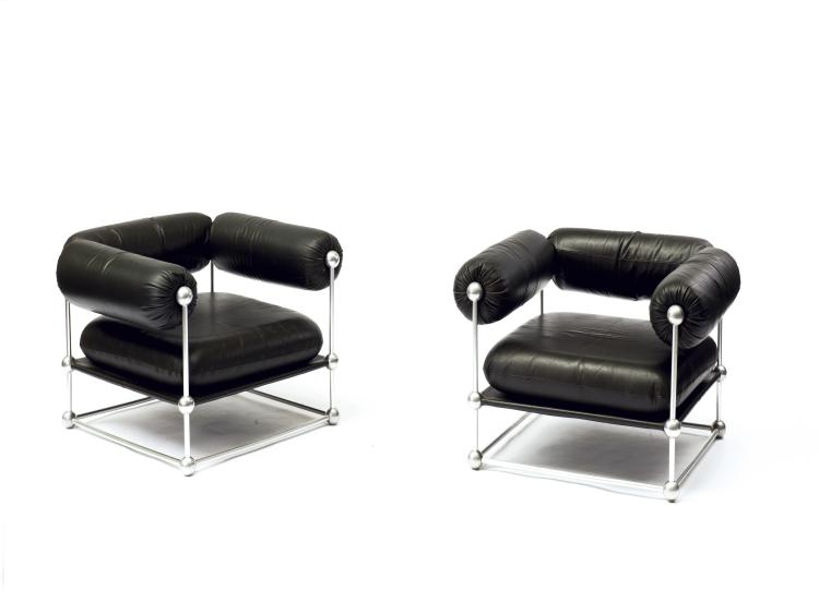 Bild 3 zu Objekt, 'S420 C' couch with table and two 'S420 H' easy chairs, Verner Panton, Thonet, Frankenberg, 115A 260