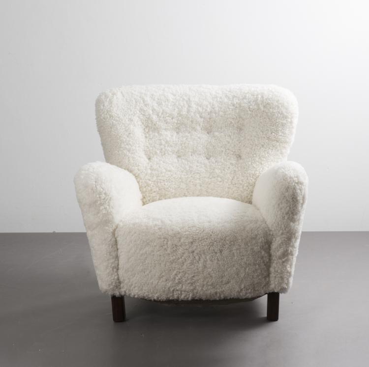 Hauptbild zu Objekt, Armlehnsessel, 1940er Jahre, Fritz Hansen, Hansen, Fritz, Aller&ouml;d (zugeschrieben), 115A 163