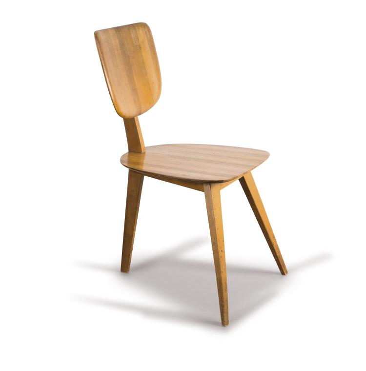 Hauptbild zu Objekt, Dreibeiniger Stuhl, 1953, Helmut Magg, WK- M&ouml;bel Stuttgart, 115C 174