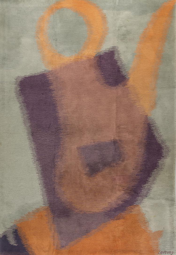 Hauptbild zu Objekt, Teppich 'Murani Blau', um 1949, Fritz Levedag, Kr&ouml;ner, Ewald, Solingen, 116C 45