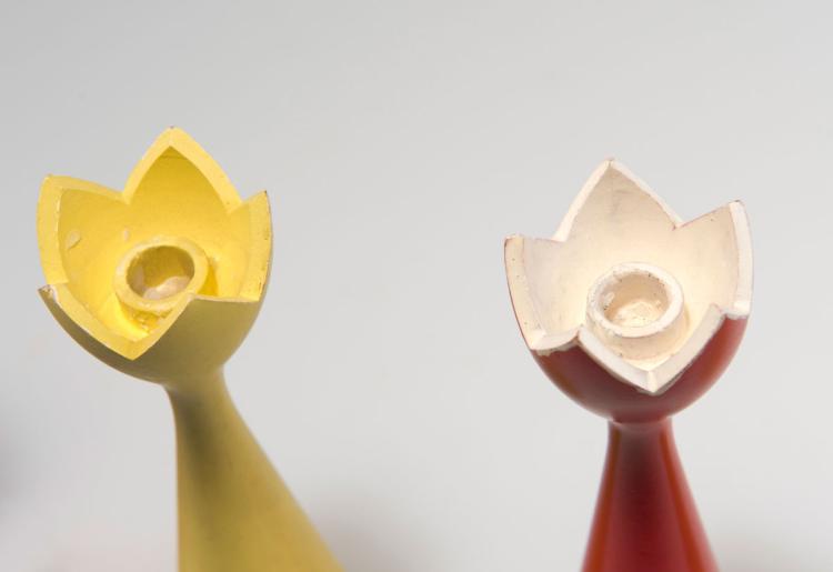 Bild 1 zu Objekt, Vier Kerzenleuchter '717', 1950er Jahre, Hemsl&ouml;jden, Boras, Schweden, 116C 58