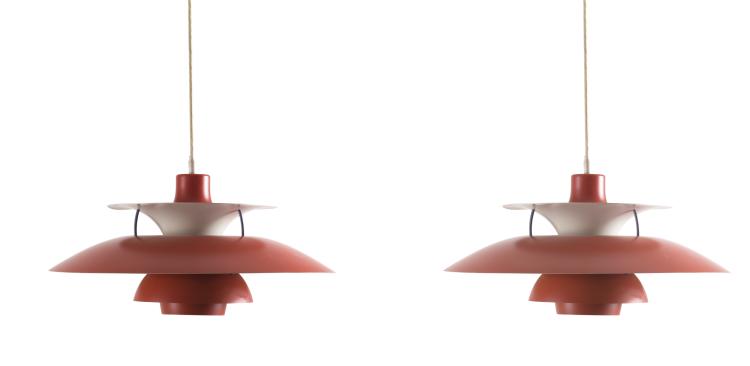 Hauptbild zu Objekt, Zwei Deckenleuchten 'PH-5', 1957, Poul Henningsen, Poulsen, Louis, Kopenhagen, 115A 207