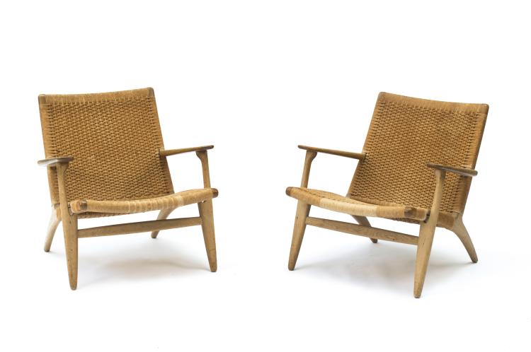 Hauptbild zu Objekt, Zwei Armlehnsessel 'CH 25', 1950, Carl Hansen & Son, Kopenhagen, 115A 175