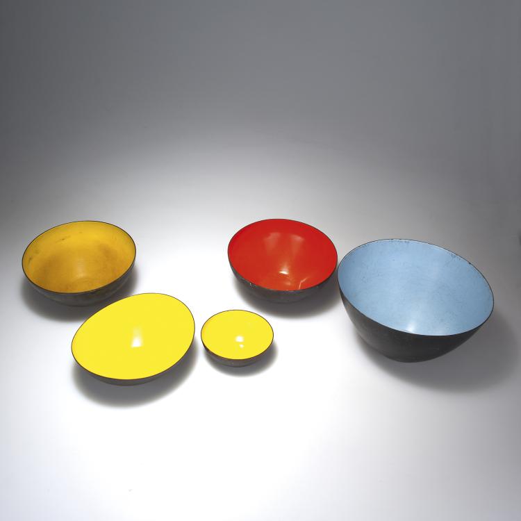 Bild 1 zu Objekt, F&uuml;nf Schalen 'Krenit', um 1953, Herbert Krenchel, &Ouml;rskov, Torben & Co., Kopenhagen, 115A 308