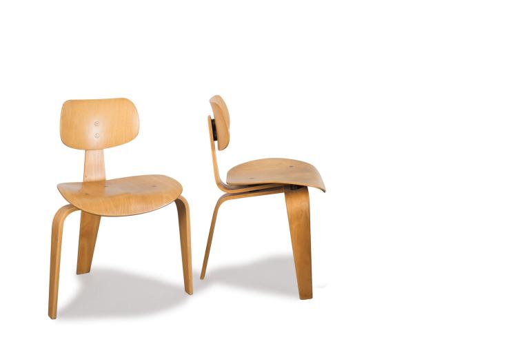 Hauptbild zu Objekt, Pair of 'SE 42' chairs, 1949/50, Egon Eiermann, Wilde & Spieth, Esslingen, 116C 44