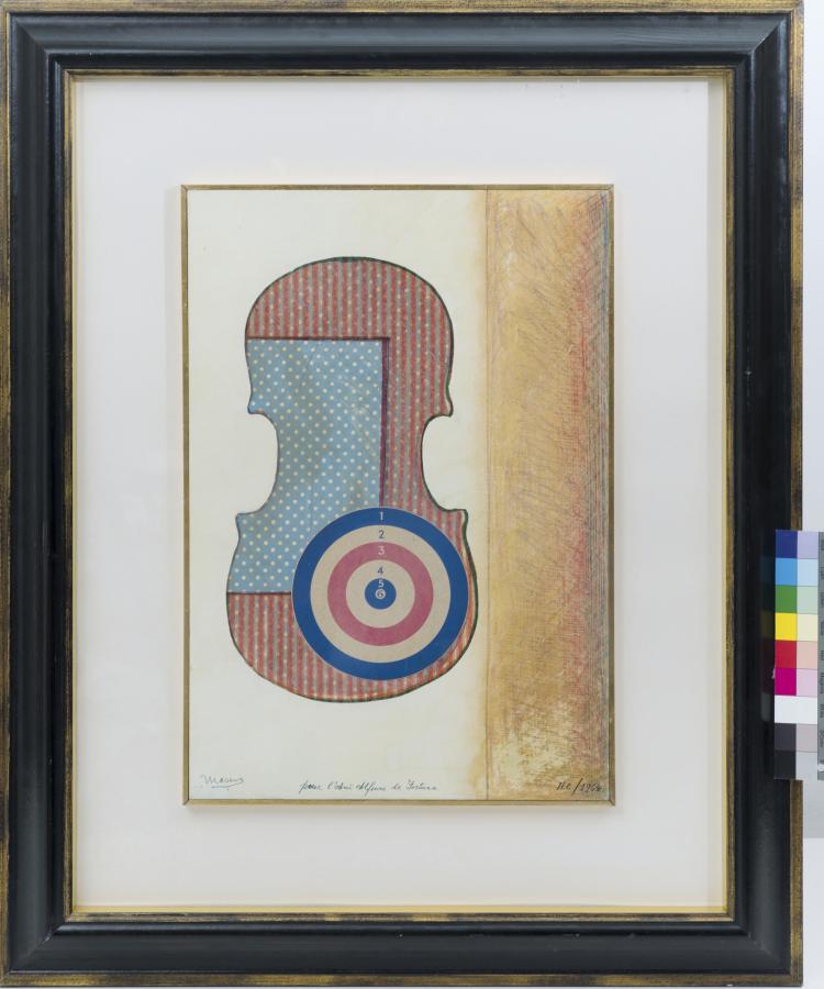 Hauptbild zu Objekt, 'Violon-Cible', 1964, Edouard L&eacute;on Th&eacute;odore Mesens, 115C 68