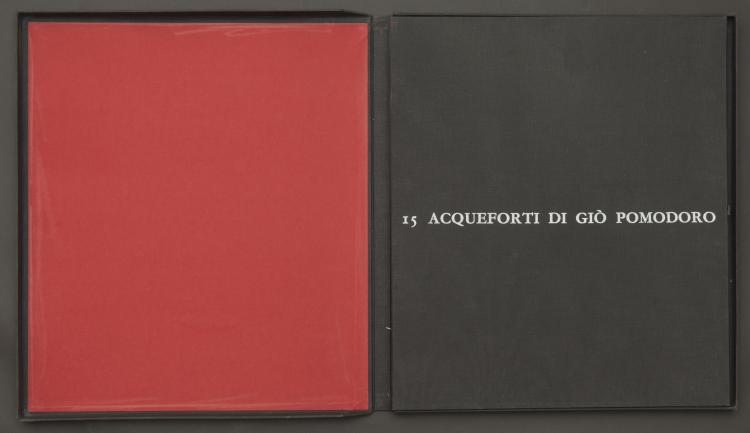 Hauptbild zu Objekt, Mappenwerk '15 Acqueforti di Gi&ograve; Pomodoro', 1964, Gi&ograve; Pomodoro, 115C 93