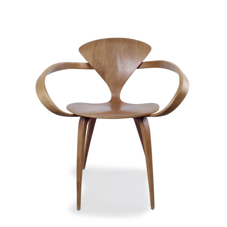 Hauptbild zu Objekt, Armlehnstuhl 'Cherner Chair', 1957, Norman Cherner, Plycraft, Lawrence, MA, 115C 366