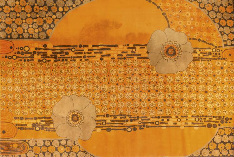 Hauptbild zu Objekt, 'Flower-Power' Teppich, 1970er Jahre, Cronwell Atelier, Deutschland, 116C 209