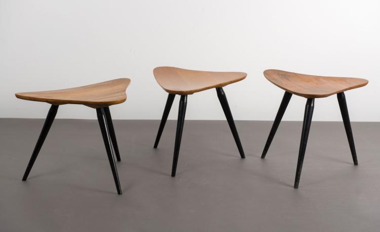 Hauptbild zu Objekt, Three side tables, 1950s, Alfred Hendrickx, Belgien (zugeschrieben), 116C 80