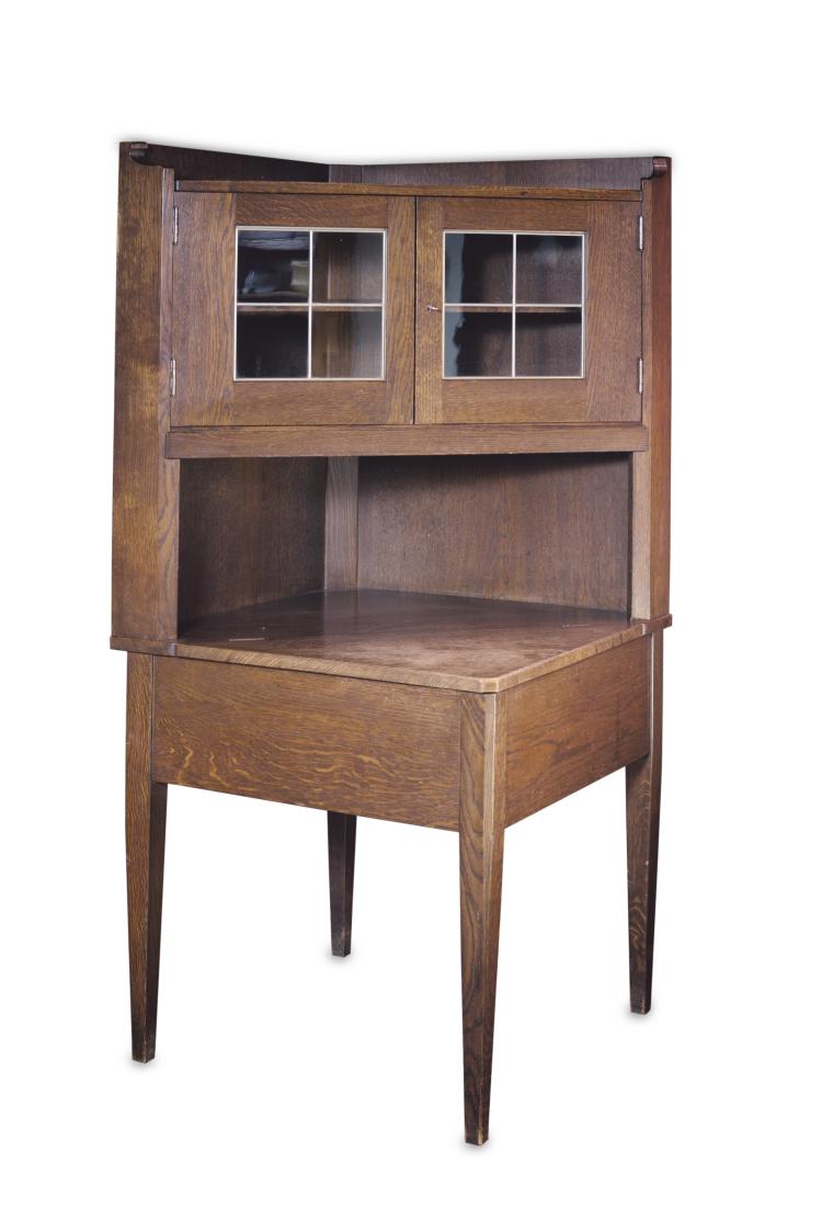 Hauptbild zu Objekt, Eckschrank, um 1911, Richard Riemerschmid, Deutsche Werkst&auml;tten, Hellerau (zugeschrieben), 117B 145