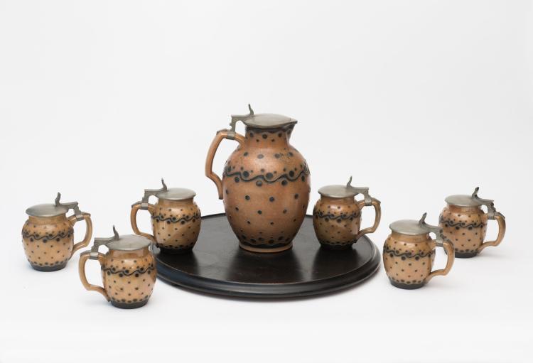 Bild 3 zu Objekt, Beer set with tray, 1903, Richard Riemerschmid, Merkelbach, Reinhold, Grenzhausen, 117B 55