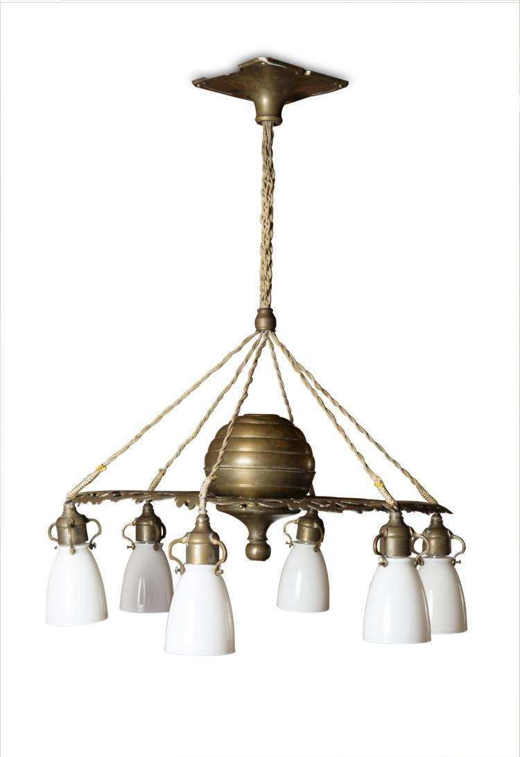 Hauptbild zu Objekt, Deckenleuchte, um 1909, Richard Riemerschmid, Deutsche Werkst&auml;tten, Hellerau, 117B 139