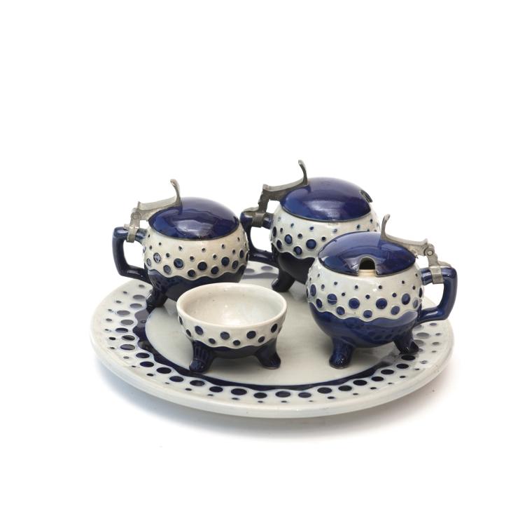 Hauptbild zu Objekt, F&uuml;nfteiliges Gew&uuml;rzset, 1904/05, Richard Riemerschmid, Merkelbach, Reinhold, Grenzhausen, 117B 89