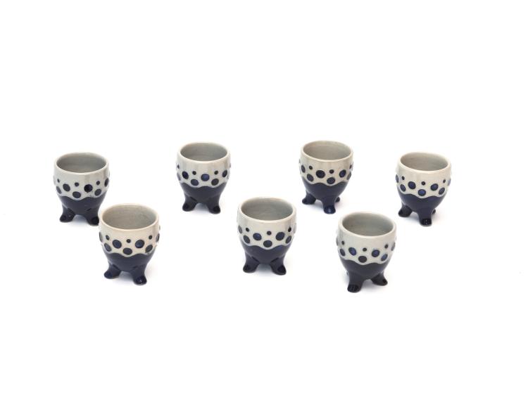 Bild 1 zu Objekt, Seven egg cups, 1904/05, Richard Riemerschmid, Merkelbach, Reinhold, Grenzhausen, 117B 90
