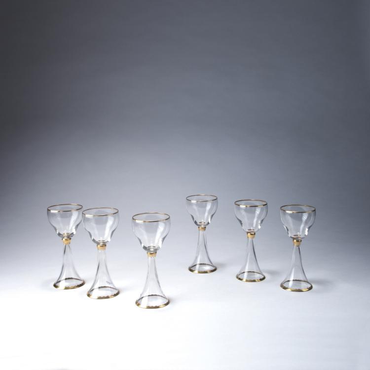 Hauptbild zu Objekt, Six sweet wine glasses, c1901, Richard Riemerschmid, Poschinger, Benedikt von, Oberzwieselau, 117B 41