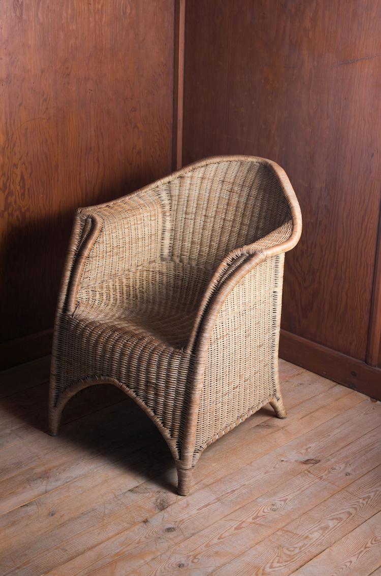 Bild 1 zu Objekt, Korbsessel mit Ottoman, 1912, Richard Riemerschmid, Reimann, Theodor, Dresden, 117B 147