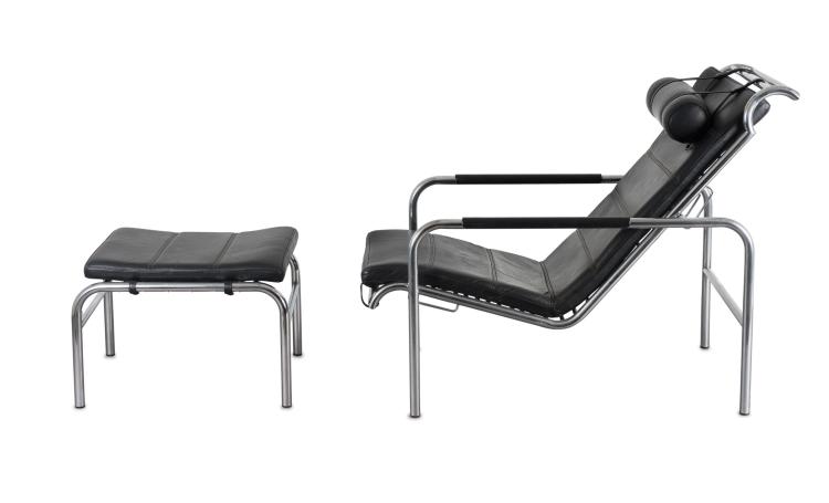 Hauptbild zu Objekt, 'Genni' easy chair with ottoman, 1935, Gabriele Mucchi, Zanotta, Nova Milanese, 116A 201