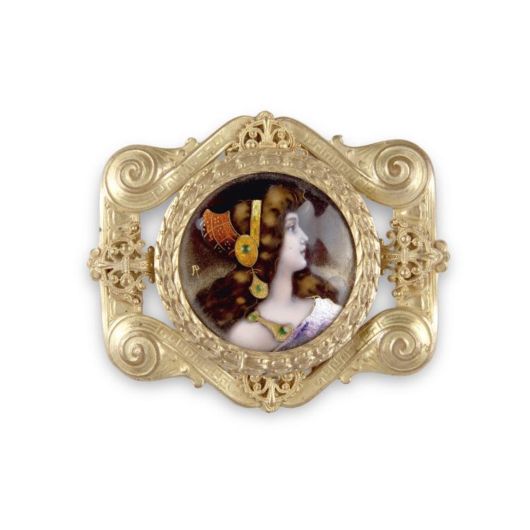 Hauptbild zu Objekt, Belt buckle, c1920, Limoges, 117A 717