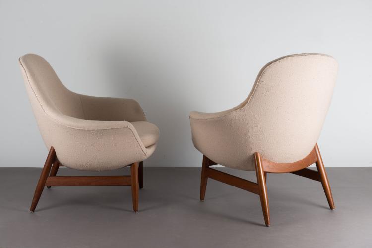 Bild 1 zu Objekt, Two armchairs, 1950s, Hans Olsen, Viskadalens M&ouml;belindustri, Kinna, Schweden, 116C 84