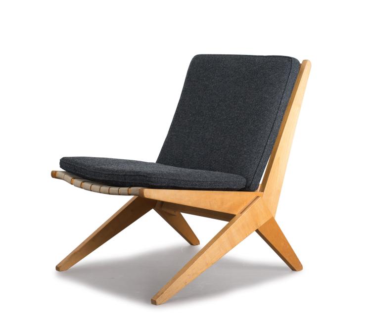 Hauptbild zu Objekt, Sessel 'Scissor chair', 1948, Pierre Jeanneret, Knoll International, New York, 116C 42