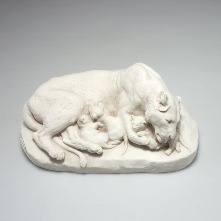 Bild 1 zu Objekt, Group of lions, 1903, Charles Valton, S&egrave;vres, Manufacture Nationale de, 117A 447