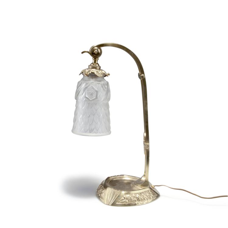 Hauptbild zu Objekt, Tischleuchte 'Plumes', um 1930, Schneider, Epinay-sur-Seine, 117A 265