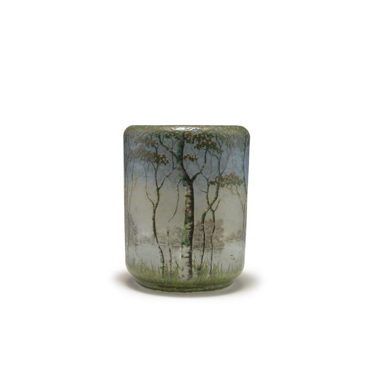 Hauptbild zu Objekt, 'Paysage lacustre' vase, c1905-10, Daum Fr&egrave;res, Nancy, 117A 60