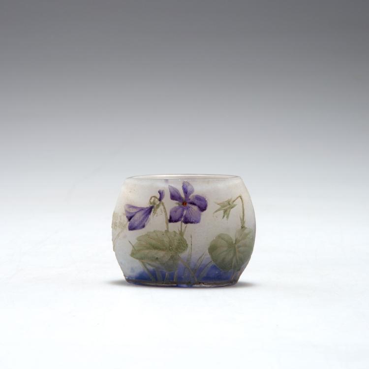 Bild 1 zu Objekt, Miniaturvase 'Violettes', um 1910, Daum Fr&egrave;res, Nancy, 117A 70