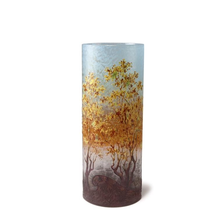 Hauptbild zu Objekt, Vase 'Paysage d'automne', um 1905, Daum Fr&egrave;res, Nancy, 117A 51