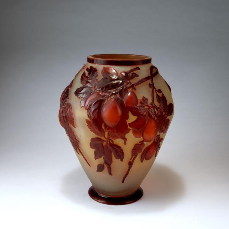 Bild 1 zu Objekt, Souffl&eacute;-Vase 'Prunes', 1925-30, Gall&eacute;, Emile, Nancy, 117A 197