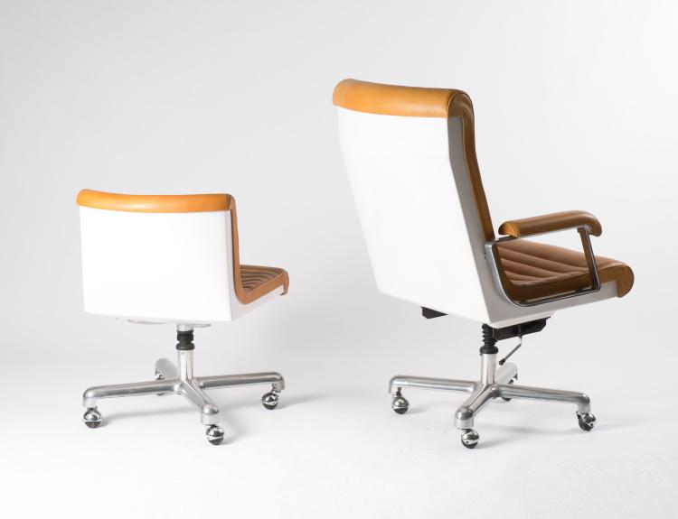 Bild 2 zu Objekt, Two 'SMAU' desk chairs and a writing desk, 1970, Ettore Sottsass, Poltronova, Pistoia, 116A 267