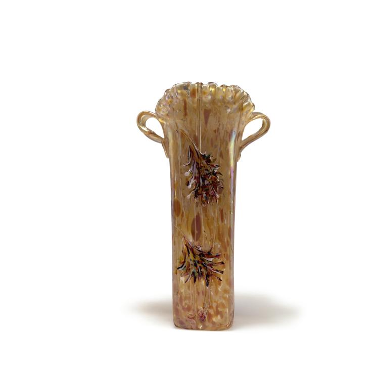 Hauptbild zu Objekt, Vase with handles, 1900-10, Elisabeth Glasfabrik, Kosten bei Teplitz; Pallme-K&ouml;nig, Gebr.; Habel, Wilhelm, 117C 31