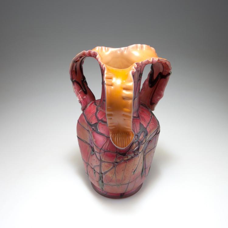 Bild 1 zu Objekt, Tall vase with handles, 1900-05, Elisabeth Glasfabrik, Kosten bei Teplitz; Pallme-K&ouml;nig, Gebr.; Habel, Wilhelm, 117C 3