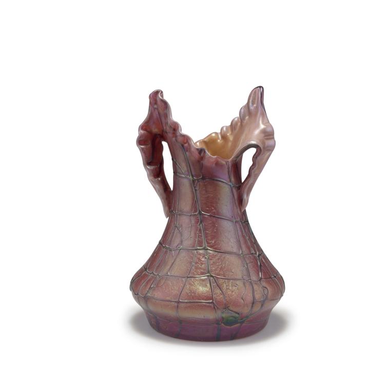 Hauptbild zu Objekt, Vase with handles, 1900-03, Elisabeth Glasfabrik, Kosten bei Teplitz; Pallme-K&ouml;nig, Gebr.; Habel, Wilhelm, 117C 47