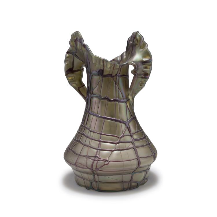 Hauptbild zu Objekt, Vase with handles, 1900-03, Elisabeth Glasfabrik, Kosten bei Teplitz; Pallme-K&ouml;nig, Gebr.; Habel, Wilhelm, 117C 48