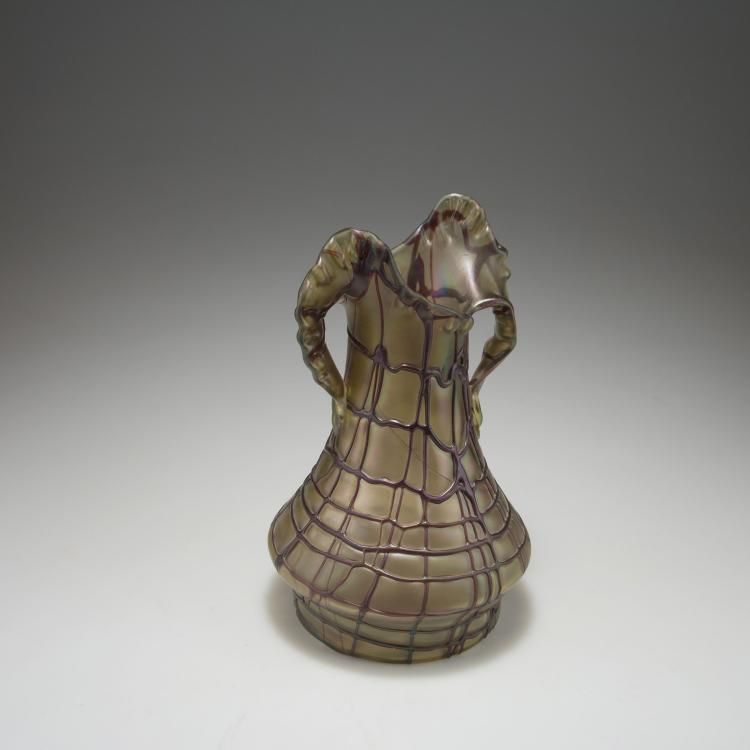 Bild 1 zu Objekt, Vase with handles, 1900-03, Elisabeth Glasfabrik, Kosten bei Teplitz; Pallme-K&ouml;nig, Gebr.; Habel, Wilhelm, 117C 48