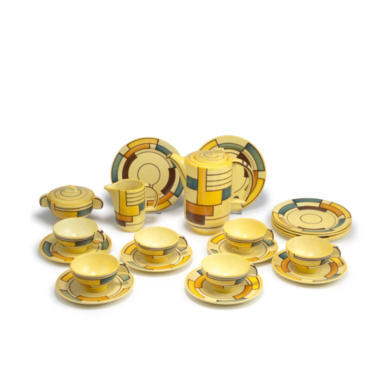 Hauptbild zu Objekt, Kaffeeservice, um 1928, Schramberger Majolikafabrik, Schramberg, 116C 121