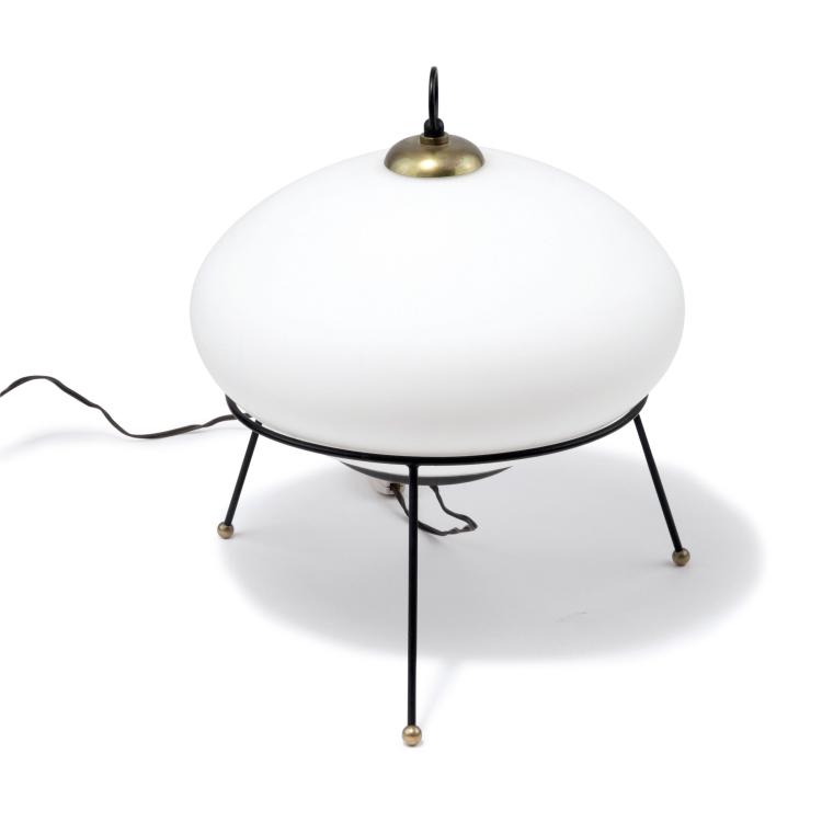 Hauptbild zu Objekt, Kleine Tischleuchte 'UFO', 1950er Jahre, Italien, 116A 92