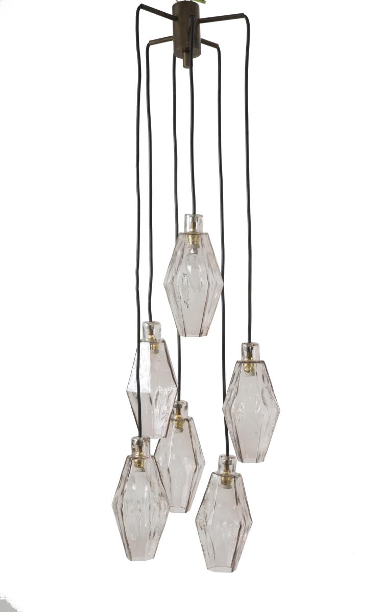 Hauptbild zu Objekt, Deckenleuchte 'Poliedrica', um 1958, Paolo Venini, Venini & C., Murano, 116A 313