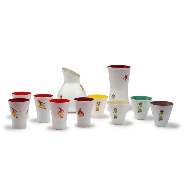 Hauptbild zu Objekt, Saftservice 'Nativi Americani', 1960er Jahre, Carlo, Murano Moretti, Moretti, Carlo, Murano, 116A 22