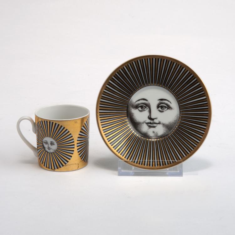 Bild 2 zu Objekt, Zwei Moccatassen mit Unterteller 'Soli' und 'Astronomici', 1990er Jahre, Piero Fornasetti, Rosenthal, Selb, 116A 9