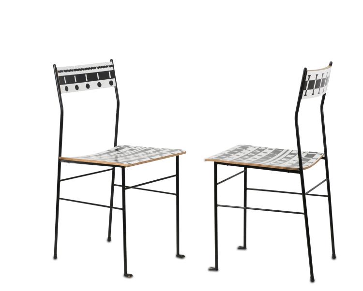 Hauptbild zu Objekt, Zwei Prototyp-St&uuml;hle 'Ollo', 1988 , Alchimia, Mailand, 116A 61